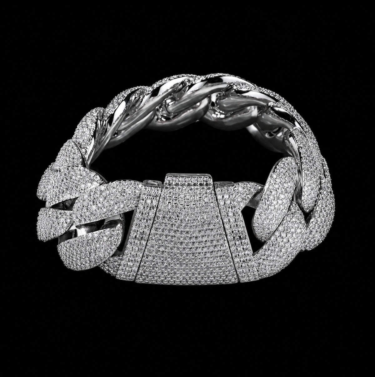 Pulsera cubana frosted 24MM