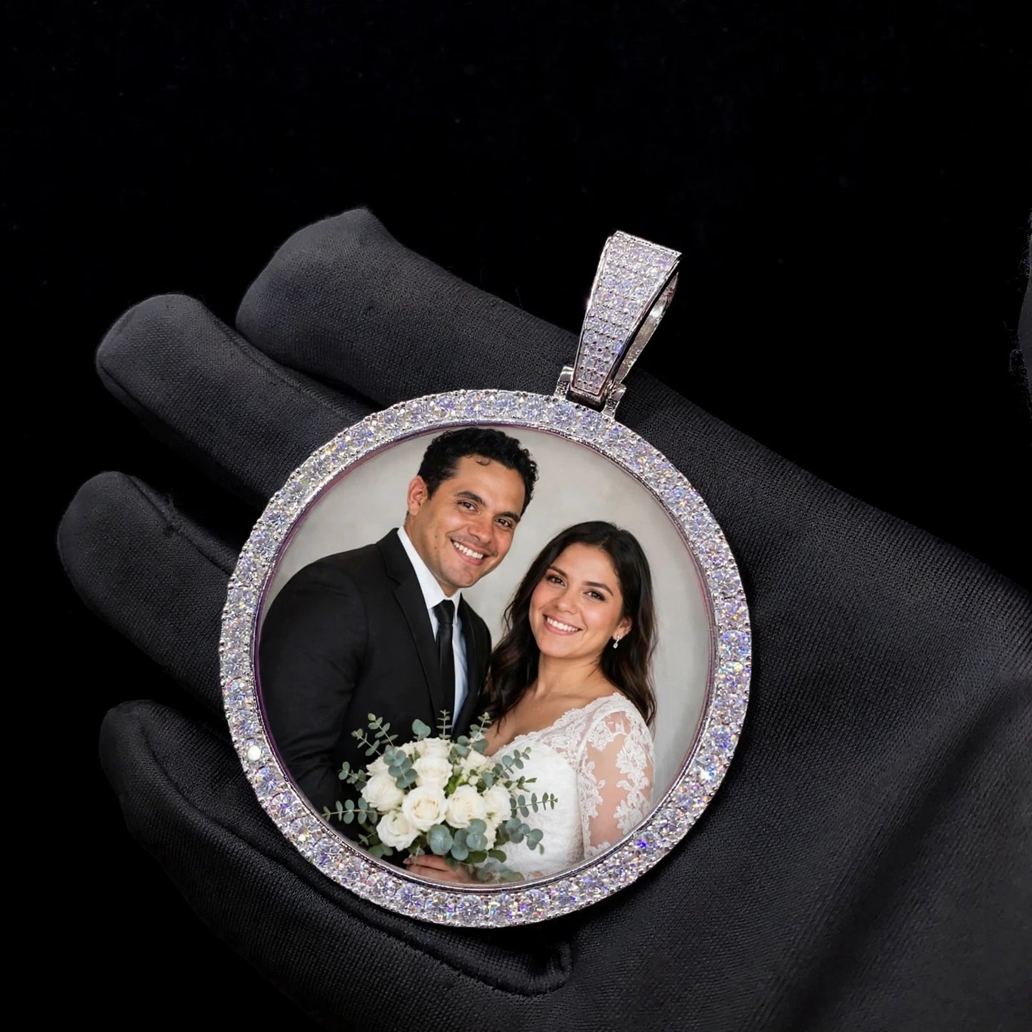 Portaretrato moissanite Plata925 grande