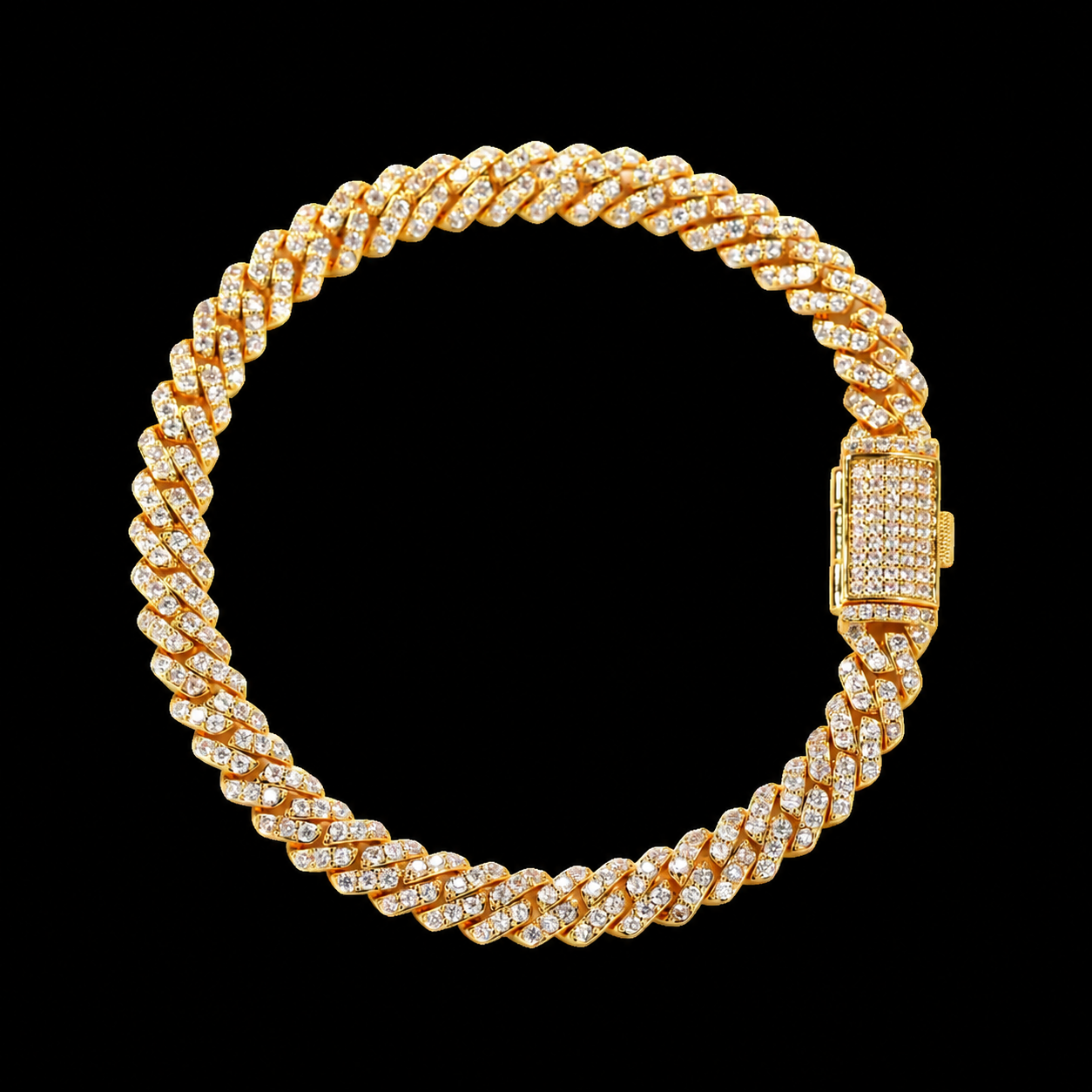 Pulsera cubana 6mm frozen