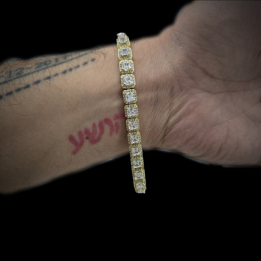 Pulsera tennis 8mm cuadrada