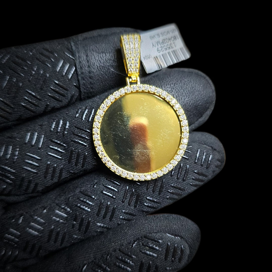 Picture pendant/portaretrato plata925 moissanite