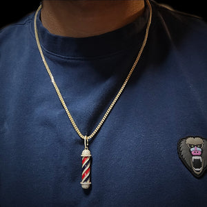 Barber pendant + ice chain 2mm