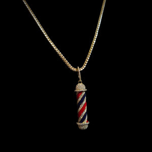 Barber pendant + ice chain 2mm