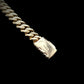 Cuban bracelet 8mm moissanite .925
