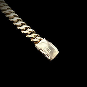 Cuban bracelet 8mm moissanite .925