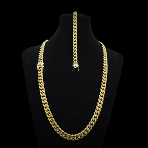 Set cuban 10mm PULSERA 9"