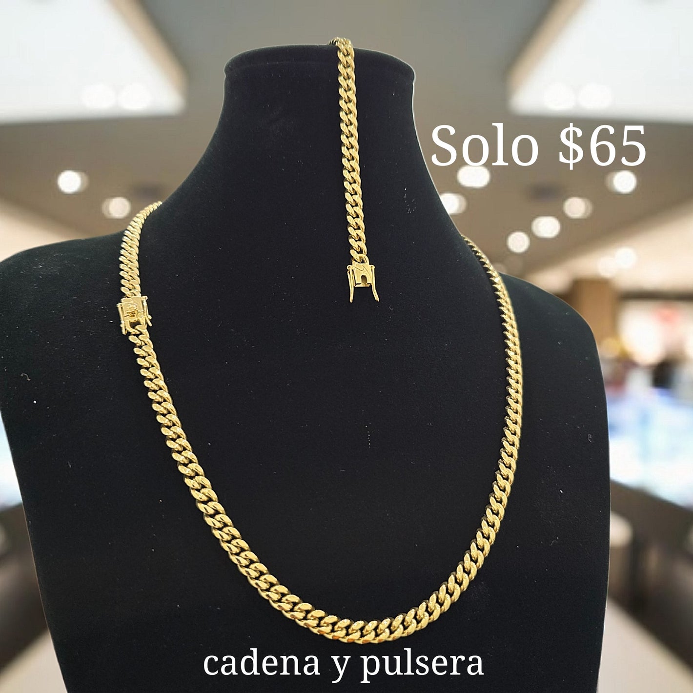 Set cuban chain and bracelet 6MM