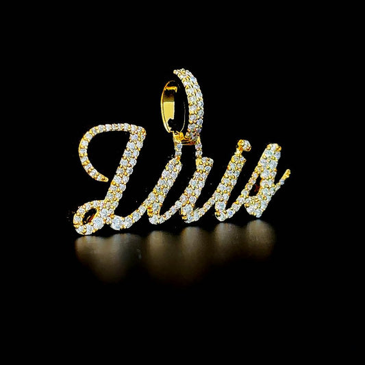 Nombre custom single layer .925 moissanite