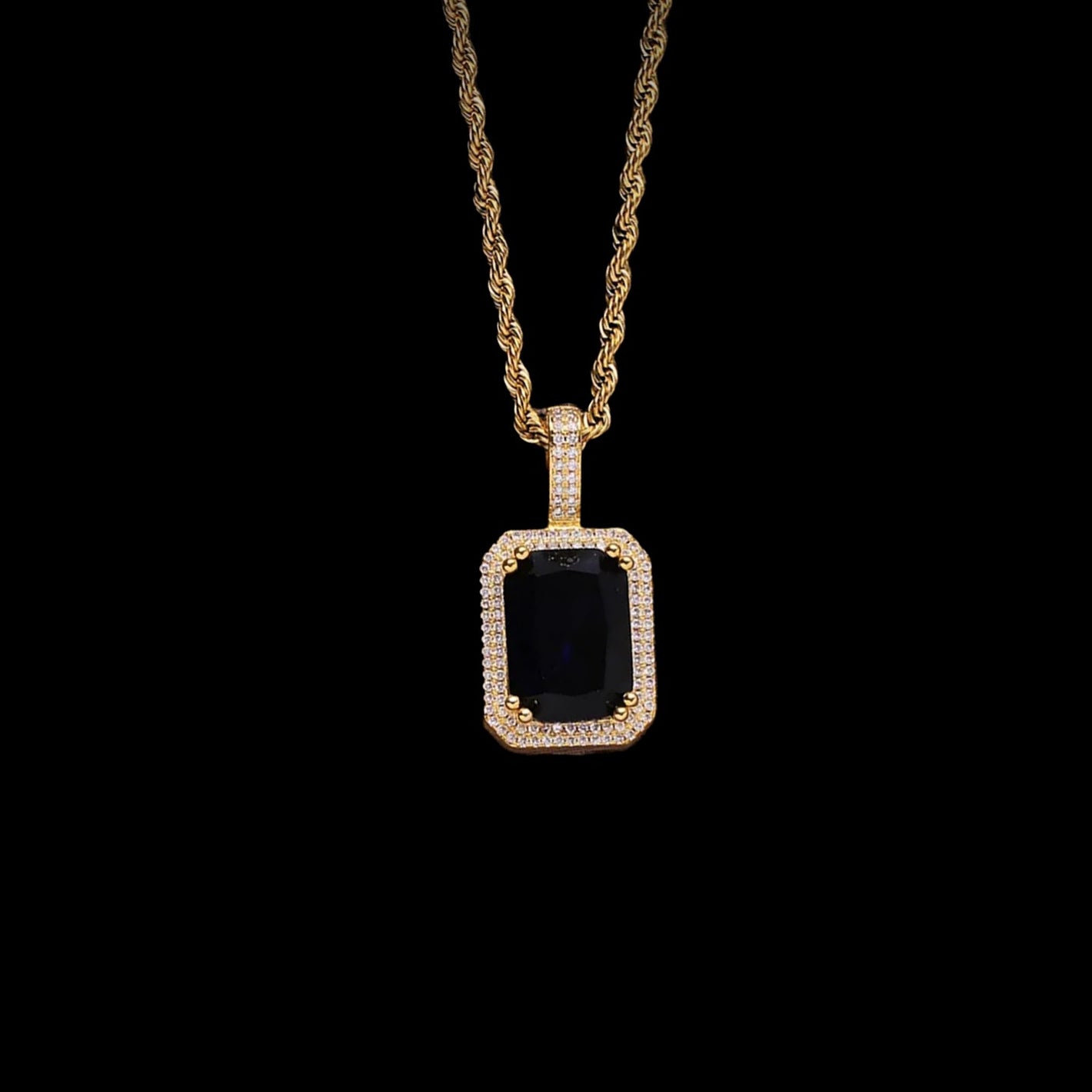 Pendant piedra azul oscuro/balck