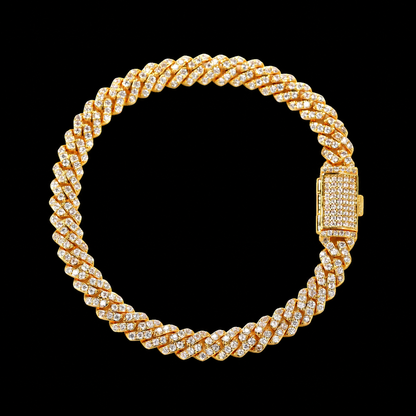 Pulsera cubana 6mm frozen