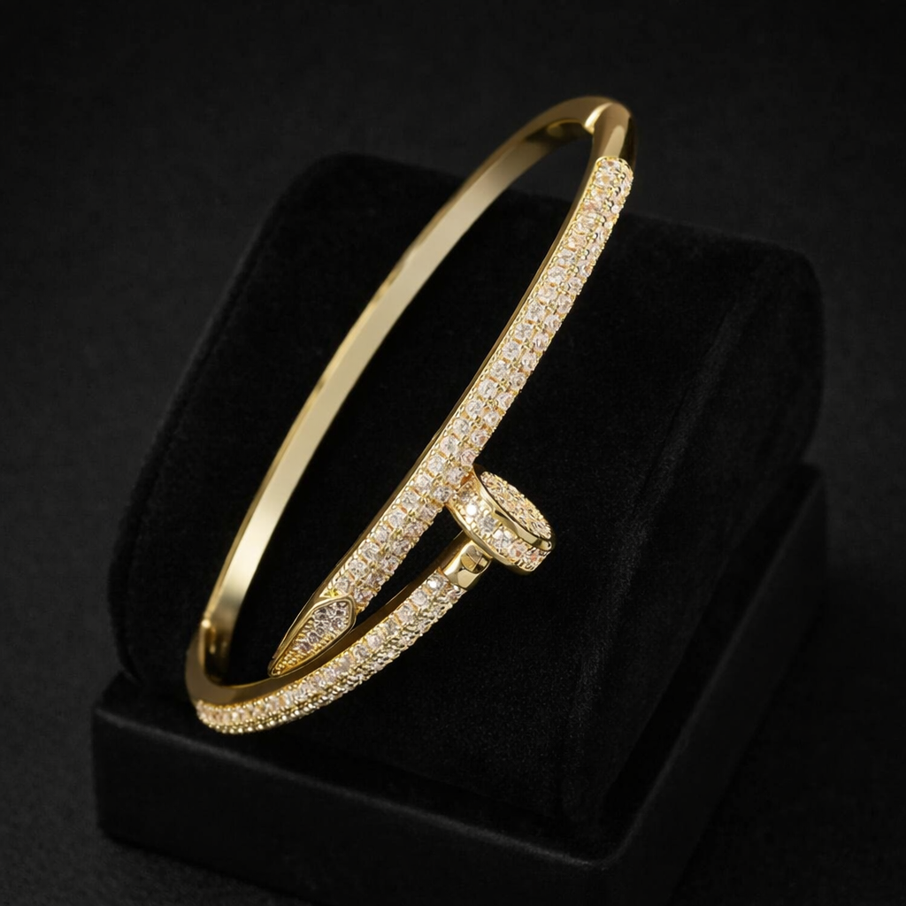 Nail bangle bracelet