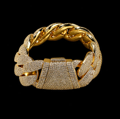 Pulsera cubana frosted 24MM