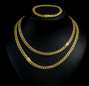 Set cubana 6mm color 14k