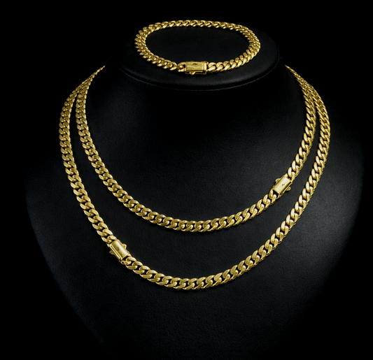 Set cubana 6mm color 14k