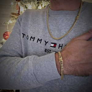 Set cuban chain and bracelet 6MM